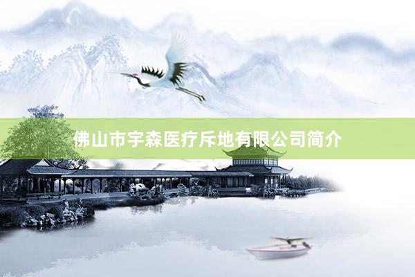 佛山市宇森医疗斥地有限公司简介
